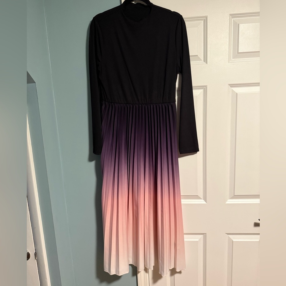 10 Items for $20: SHEIN Black and Purple Ombre Long Sleeve Dress